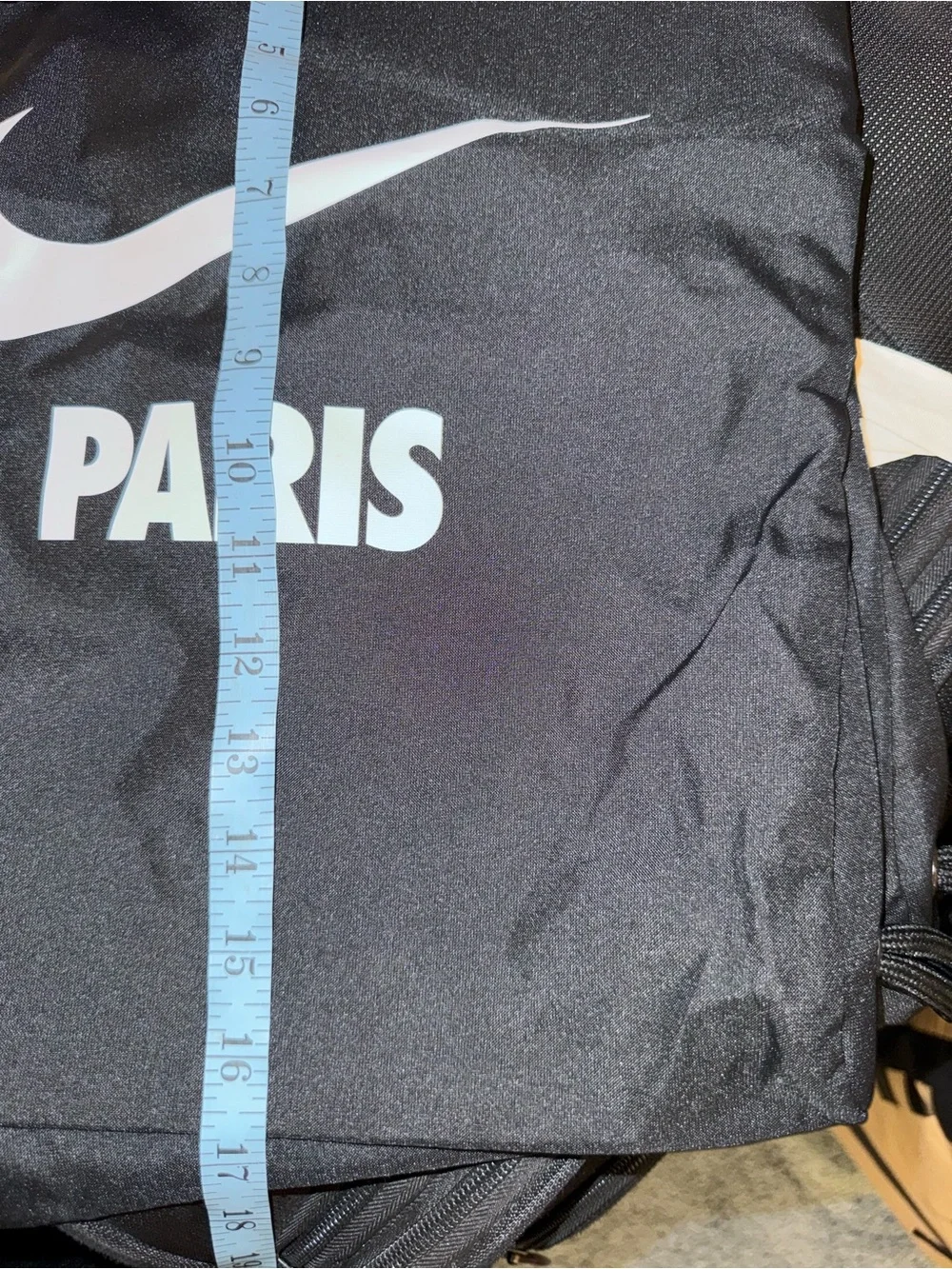 Nike Black PARIS Swoosh Drawstring Backpack